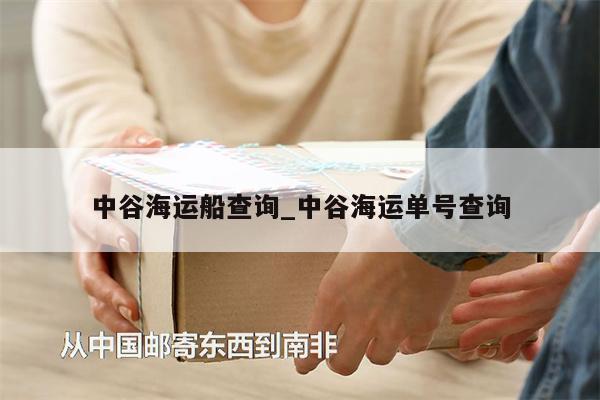 中谷海運船查詢_中谷海運單號查詢