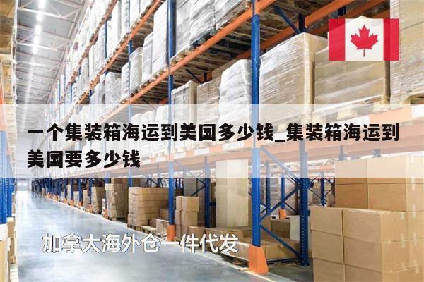 一個(gè)集裝箱海運(yùn)到美國(guó)多少錢_集裝箱海運(yùn)到美國(guó)要多少錢