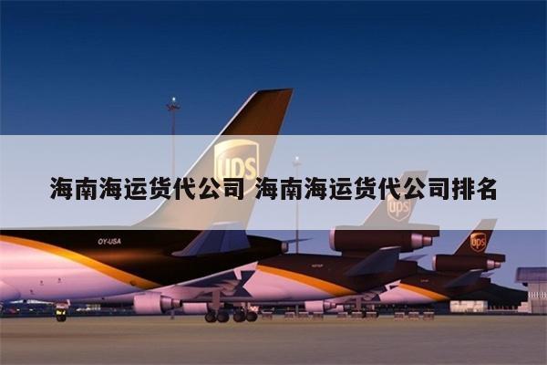海南海運貨代公司 海南海運貨代公司排名