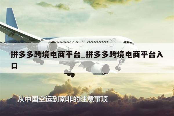 拼多多跨境電商平臺(tái)_拼多多跨境電商平臺(tái)入口