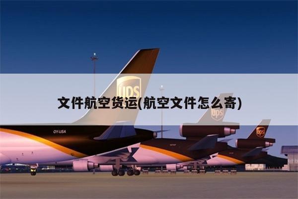 文件航空貨運(航空文件怎么寄)