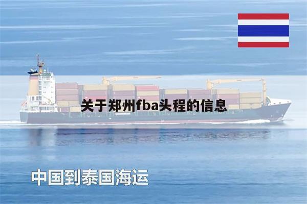關(guān)于鄭州fba頭程的信息